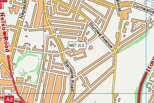 ME7 2LX map - OS VectorMap District (Ordnance Survey)