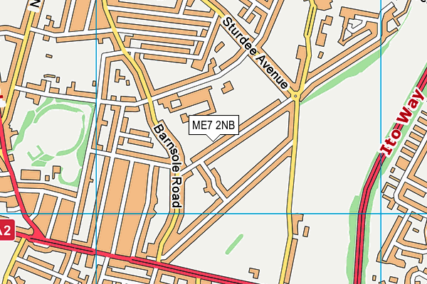 ME7 2NB map - OS VectorMap District (Ordnance Survey)