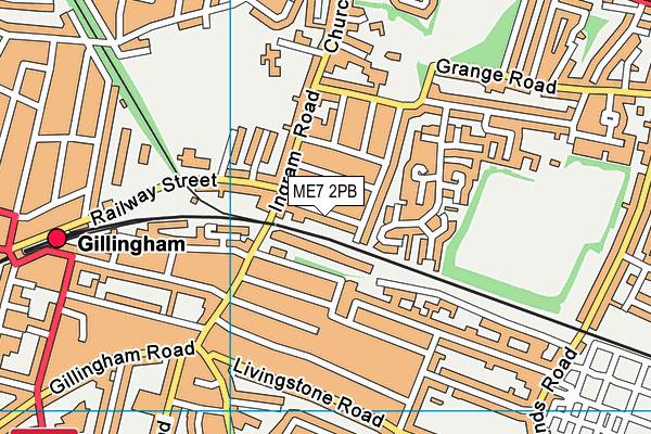 ME7 2PB map - OS VectorMap District (Ordnance Survey)