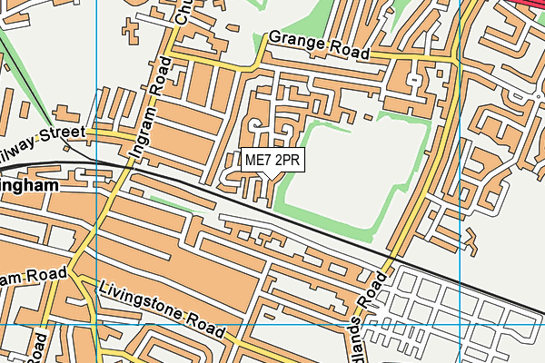 ME7 2PR map - OS VectorMap District (Ordnance Survey)