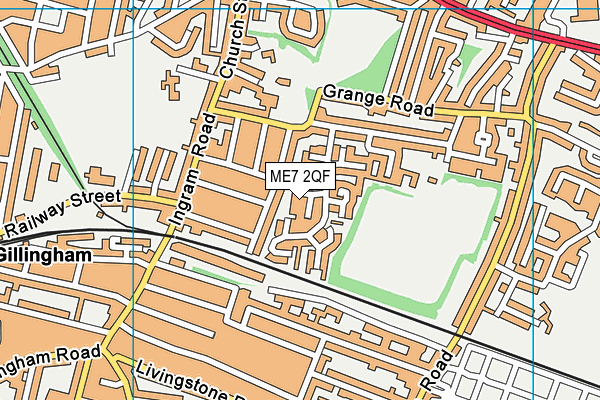 ME7 2QF map - OS VectorMap District (Ordnance Survey)