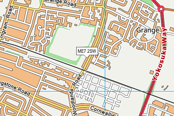 ME7 2SW map - OS VectorMap District (Ordnance Survey)