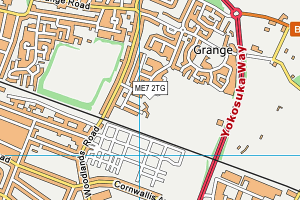 ME7 2TG map - OS VectorMap District (Ordnance Survey)