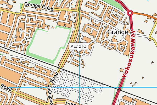 ME7 2TQ map - OS VectorMap District (Ordnance Survey)