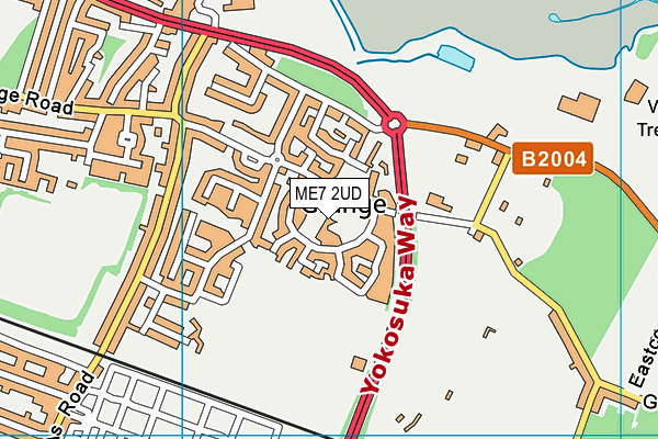 ME7 2UD map - OS VectorMap District (Ordnance Survey)