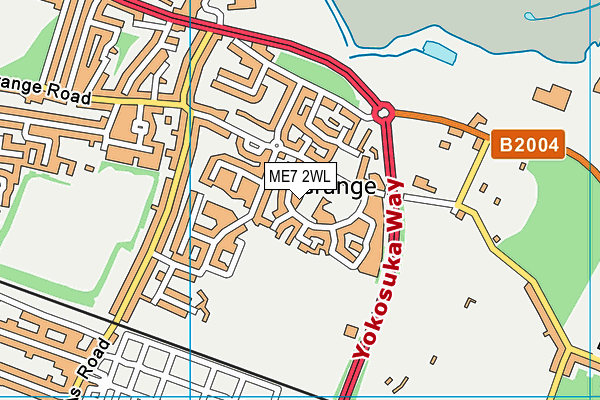 ME7 2WL map - OS VectorMap District (Ordnance Survey)
