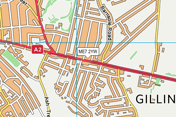Watling Street map (ME7 2YW) - OS VectorMap District (Ordnance Survey)