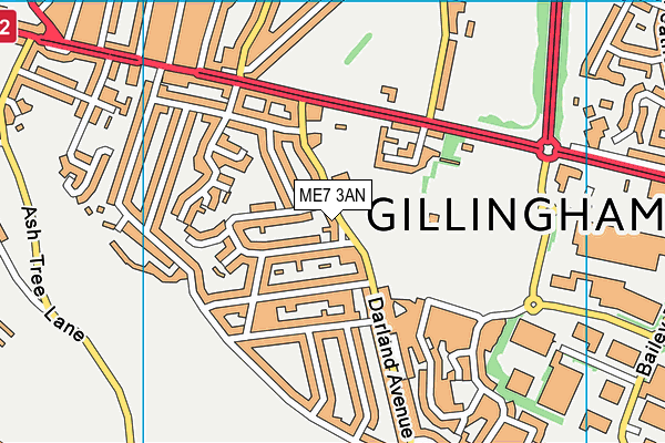 Gillingham Anchorians Sports Club map (ME7 3AN) - OS VectorMap District (Ordnance Survey)