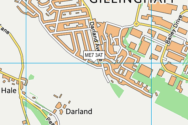 ME7 3AT map - OS VectorMap District (Ordnance Survey)