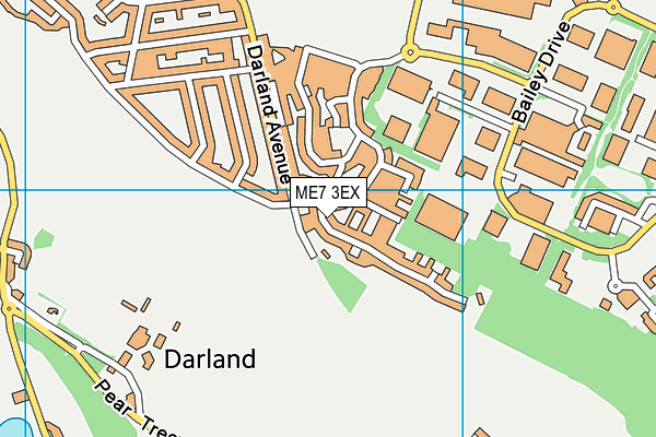 ME7 3EX map - OS VectorMap District (Ordnance Survey)