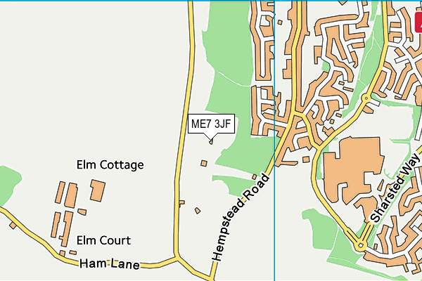 ME7 3JF map - OS VectorMap District (Ordnance Survey)