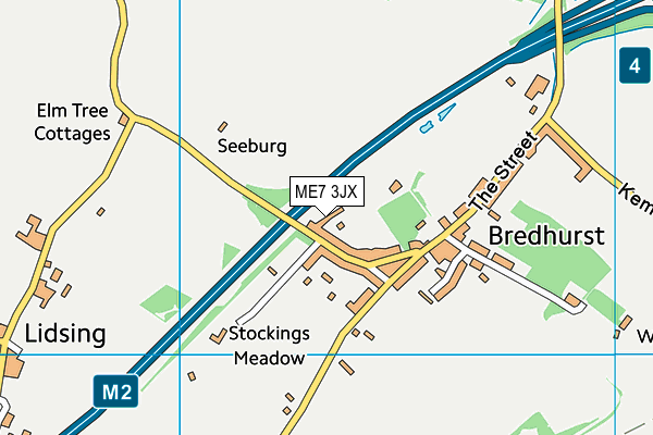 ME7 3JX map - OS VectorMap District (Ordnance Survey)