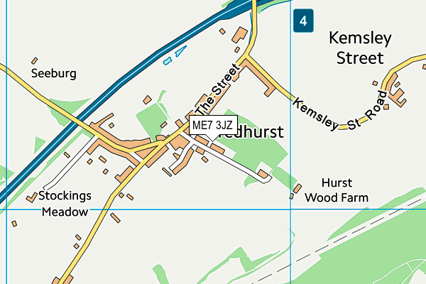 Bredhurst Village Field map (ME7 3JZ) - OS VectorMap District (Ordnance Survey)