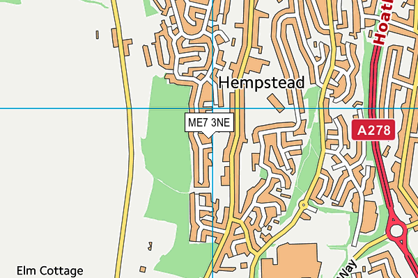 ME7 3NE map - OS VectorMap District (Ordnance Survey)