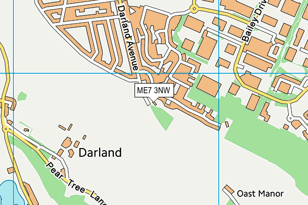 ME7 3NW map - OS VectorMap District (Ordnance Survey)