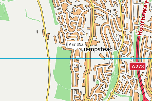 ME7 3NZ map - OS VectorMap District (Ordnance Survey)