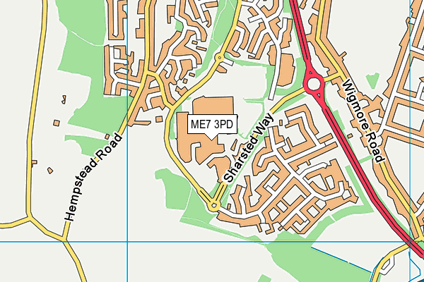 ME7 3PD map - OS VectorMap District (Ordnance Survey)