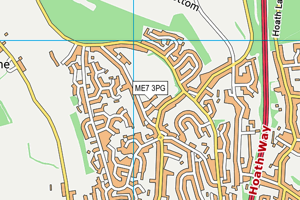 ME7 3PG map - OS VectorMap District (Ordnance Survey)