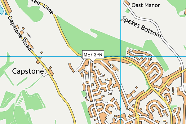 ME7 3PR map - OS VectorMap District (Ordnance Survey)