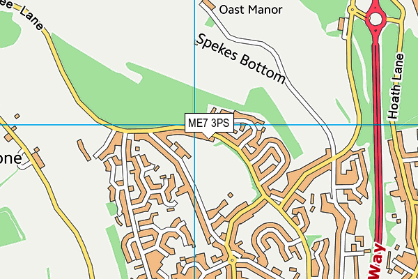 ME7 3PS map - OS VectorMap District (Ordnance Survey)