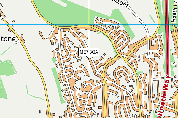 ME7 3QA map - OS VectorMap District (Ordnance Survey)