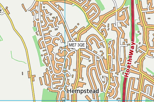 ME7 3QE map - OS VectorMap District (Ordnance Survey)
