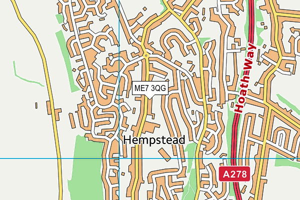 ME7 3QG map - OS VectorMap District (Ordnance Survey)