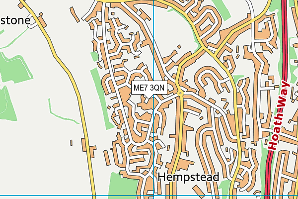 ME7 3QN map - OS VectorMap District (Ordnance Survey)