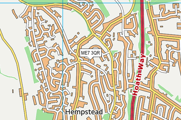 ME7 3QR map - OS VectorMap District (Ordnance Survey)
