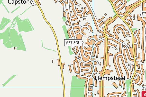 ME7 3QU map - OS VectorMap District (Ordnance Survey)