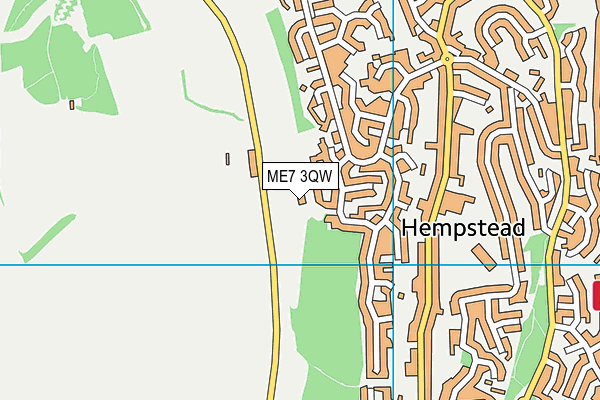 ME7 3QW map - OS VectorMap District (Ordnance Survey)