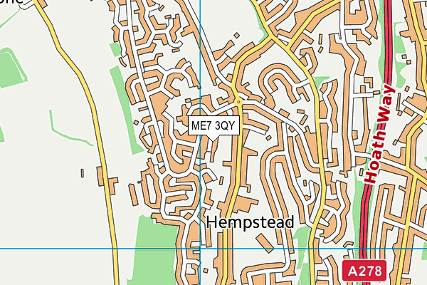 ME7 3QY map - OS VectorMap District (Ordnance Survey)