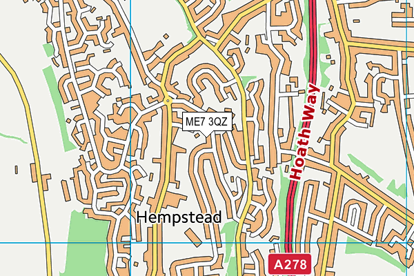 ME7 3QZ map - OS VectorMap District (Ordnance Survey)