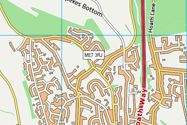 ME7 3RJ map - OS VectorMap District (Ordnance Survey)