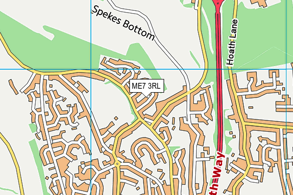 ME7 3RL map - OS VectorMap District (Ordnance Survey)