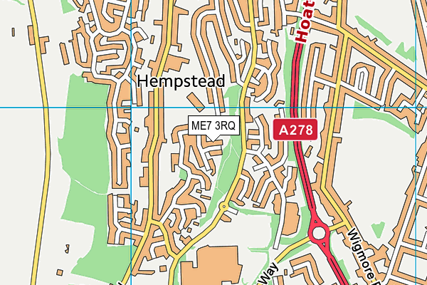 ME7 3RQ map - OS VectorMap District (Ordnance Survey)