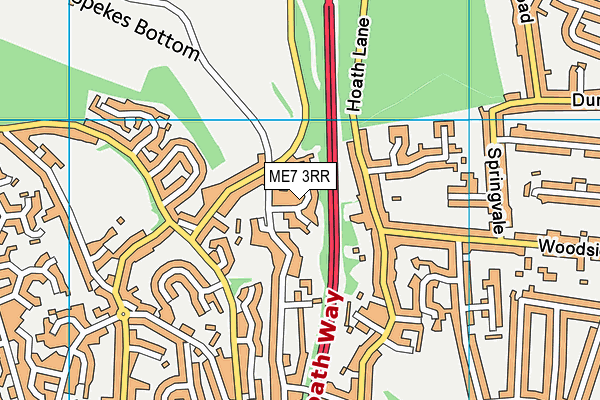 ME7 3RR map - OS VectorMap District (Ordnance Survey)