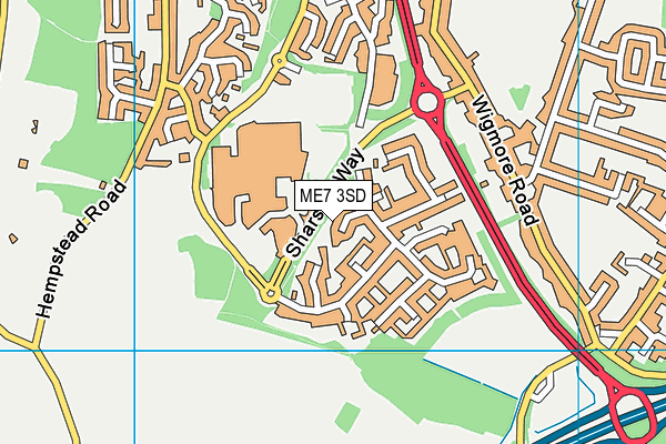 ME7 3SD map - OS VectorMap District (Ordnance Survey)
