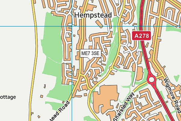 ME7 3SE map - OS VectorMap District (Ordnance Survey)