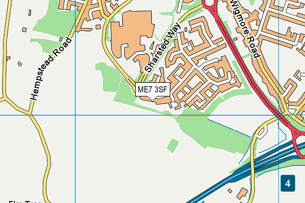 ME7 3SF map - OS VectorMap District (Ordnance Survey)