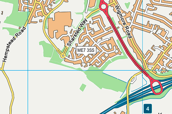ME7 3SS map - OS VectorMap District (Ordnance Survey)
