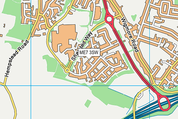 ME7 3SW map - OS VectorMap District (Ordnance Survey)