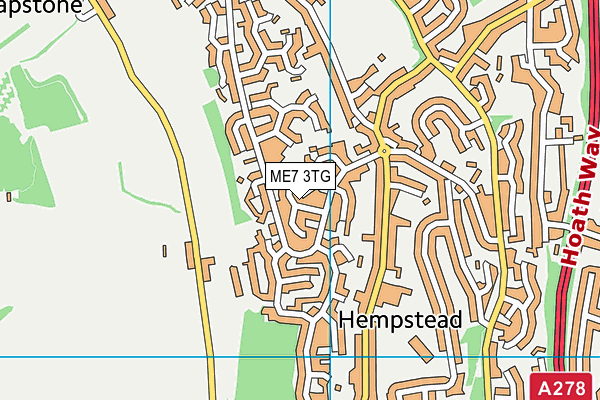 ME7 3TG map - OS VectorMap District (Ordnance Survey)