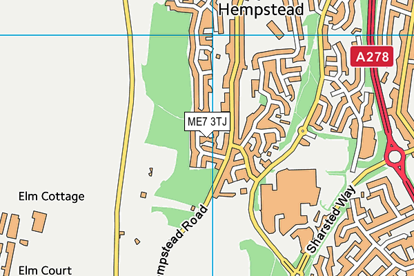 ME7 3TJ map - OS VectorMap District (Ordnance Survey)