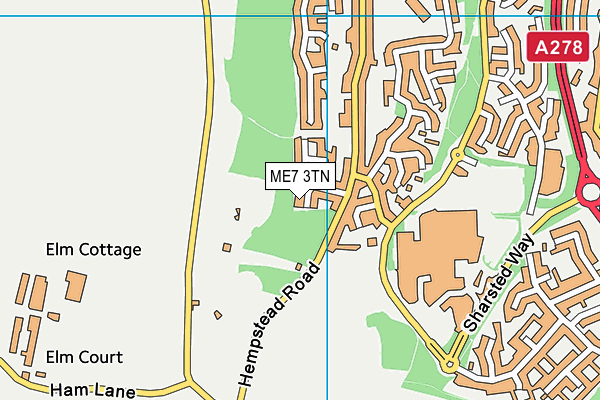 ME7 3TN map - OS VectorMap District (Ordnance Survey)
