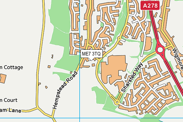 ME7 3TQ map - OS VectorMap District (Ordnance Survey)