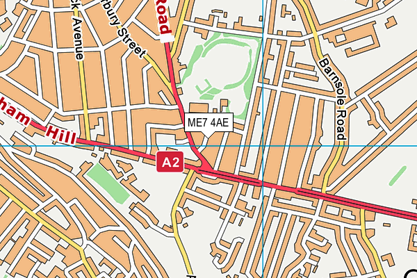 ME7 4AE map - OS VectorMap District (Ordnance Survey)