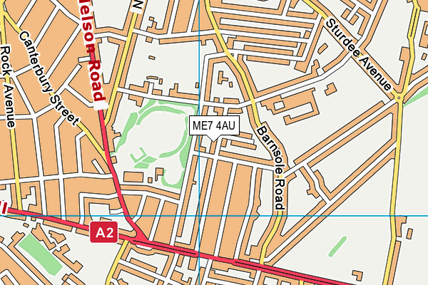 ME7 4AU map - OS VectorMap District (Ordnance Survey)