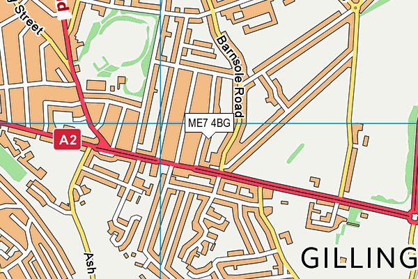 ME7 4BG map - OS VectorMap District (Ordnance Survey)