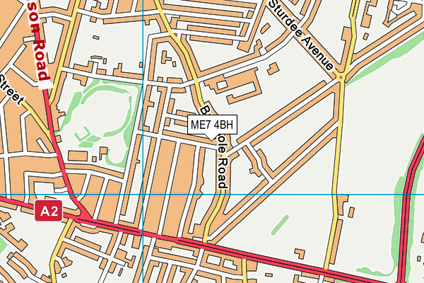 ME7 4BH map - OS VectorMap District (Ordnance Survey)